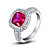  Gorgeous 925 Sterling Silver Platinum Plated Birthstone Ring(More Colors)