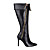  Leatherette Stiletto Heel Knee High Boots With Zipper Party / Evening Shoes