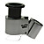  50X 12.8mm Microscope w/ 2-LED White + 1-LED Purple Light - Grey + Black