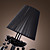  Black Crystal Wall Light with Fabric Shade