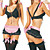  sexy charme à pois bleus profonds costumes maid (5 pièces)