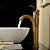  Antique Inspired Bathroom Sink Faucet - Antique Brass Finish