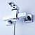  Contemporary Tub Shower Faucet with Hand Shower