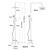 Antique Brass Tub Shower Faucet with 8 inch Shower Head + Hand Shower