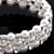  Ladies' Rhinestone Strand/Tennis Bracelet In White Pearl