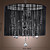  Stylish Crystal Flush Mount with 6 Lights in Black Fabric Shade