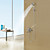 Chrome Finish Tub Faucet with Round Hand Shower (Wall Mount)