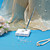  Wedding Collection Set in White Satin With Crystal and Pearl Accents (5 Pieces)