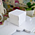  favore quadratino bianco perla (set di 24)