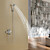  Chrome Finish Tub Faucet with Round Hand Shower (Wall Mount)