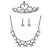  Gorgeous Zwei Stück Damen Perlenkette und Ohrringe Schmuck-Set (50 cm)