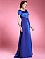  A-line Scoop Floor-length Satin And Chiffon Mother of the Bride Dress