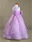  A-line Scoop Floor-length Satin Organza Flower Girl Dress