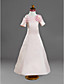  A-line Straps Ankle-length Satin Organza Flower Girl Dress