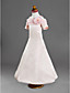 A-line Straps Ankle-length Satin Organza Flower Girl Dress
