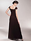  Sheath/Column Square Floor-length Satin And Chiffon Mother of the Bride Dress