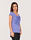  fronzoli maniche corte, scollatura rotonda t-shirt / t-shirt donna (ff-8502bd006-0736)