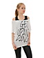  Baumwolle / Glasperlen zwei Stück T-Shirt bedruckt / Women's T-Shirts (FF-8502be101-0736)