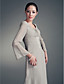  Sheath/ Column Scoop Floor-length Chiffon Satin Mother of the Bride Dress