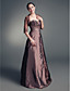  A-line Sweetheart Floor-length Taffeta Satin Mother of the Bride Dress With A Wrap