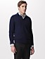  polo collo pulsante anteriore pullover in cashmere / maglioni di cashmere per uomo
