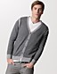  colorblock homme bouton de fermeture de v-cou en cachemire cardigan