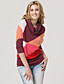  røde uregelmæssige mønstre kåbe hals flagermusærmer løs sweater / damestikvarer (FF-b-bj1058006)