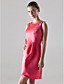  Sheath/Column Scoop Short/Mini Satin Bridesmaid/Wedding Party Dress