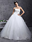 Ball Gown Strapless Beading Floor-length Tulle Wedding Dress