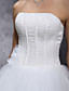  Ball Gown Strapless Beading Floor-length Tulle Wedding Dress