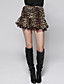  Women's Leopard Chiffon Short Skirt