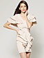  TS Nude Ruffle Dress