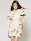  TS Nude Ruffle Dress