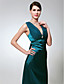  Sheath/Column V-neck Floor-length Chiffon Stretch Satin Bridesmaid/Evening Dress