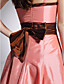  A-line Spaghetti Straps Knee-Length Taffeta Bridesmaid/Wedding Party Dress