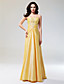  A-line Strapless Floor-length Satin Taffeta Prom/Evening Dress