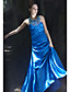  Sheath/ Column Halter Sweep/ Brush Train Elastic Woven Satin Evening/ Prom Dress