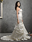  Trumpet/Mermaid Sweetheart Court Train Satin Wedding Dress