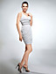  Sheath/Column V-neck Short/Mini Chiffon Cocktail Dress