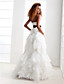  A-line Princess Sweetheart Strapless Floor-length Organza Wedding Dress