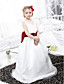  Ball Gown Scoop Floor-length Organza Satin Flower Girl Dress