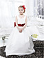  Ball Gown Scoop Floor-length Organza Satin Flower Girl Dress
