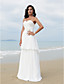  uma linha-namorada de varredura / escova treinar vestido de noiva chiffon