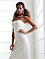  A-line Strapless Floor-length Satin Organza Wedding Dress