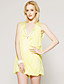  TS Shoulder Beaded Front Cowl Chiffon Dress / Women's Dresses