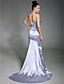  Stretch Satin Sheath/Column Sweetheart Sweep/Brush Train Evening Dress Inspired By Blake Lively