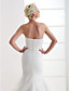  Trumpet/Mermaid Strapless Court Train Satin Wedding Dress