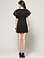  TS V Neck Butterfly Sleeves Dress