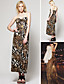  Mix animal print Maxi Dress