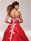  Ball Gown Strapless Chapel Train Taffeta Prom/ Evening Dress